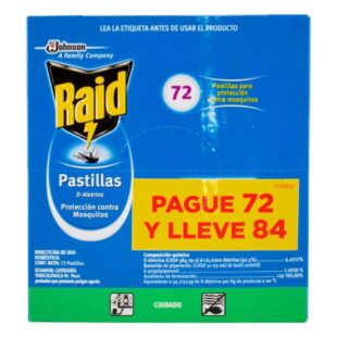 RAID PASTILLAS 84 UNIDADES